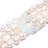 Natural Topaz Nuggets & Natural Cultured Freshwater Pearl Beads Strands PEAR-N023-01A-19-2