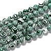 Synthetic Malachite Beads Strands G-I199-32-6mm-F-1