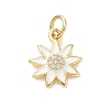 Brass Micro Pave Clear Cubic Zirconia Charms CU-CBADD0C-08G-01-1