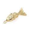 Brass Micro Pave Cubic Zirconia Pendants KK-I371-40G-01A-2