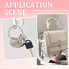 20Pcs 304 Stainless Steel Split Key Rings with 1Pc Alloy Spring Gate Rings FIND-SC0010-29-5
