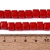 Opaque Glass Beads Strands GLAA-R041-8x8mm-C05-4