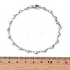 Tarnish Resistant 304 Stainless Steel Heart Link Bracelets X-BJEW-M121-03P-4