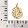 Rack Plating Brass Micro Pave Cubic Zirconia Pendants KK-M296-09G-3