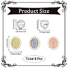 8Pcs 5 Styles Resin & ABS Imitation Pearl & Iron &  Glass Shoe Buckle Clips FIND-CP0002-95-2