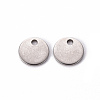 Non-Tarnish 201 Stainless Steel Stamping Blank Tag Pendants STAS-T058-8mm-P-2