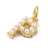 Rack Plating Brass with ABS Plastic Imitation Pearl Charms KK-B092-30P-G-2