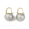 Brass with Plastic Imitation Pearl Round Hoop Earrings EJEW-Q391-04G-02-2