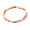 Round Imitation Amber & Polymer Clay Beads Stretch Bracelets Sets BJEW-JB07440-5