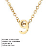 304 Stainless Steel Number Pendant Necklaces FS-WG6717D-07-1