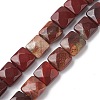 Natural Red Rainbow Jasper Beads Strands G-K359-B08-01-1