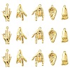 30Pcs 5 Styles Alloy Rhinestone Pendants FIND-CJ0002-42-1