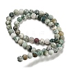 Natural Tree Agate Frosted Agate Round Gemstone Beads Strands G-O151-01-6mm-5