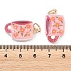 Printed Opaque Acrylic Pendants SACR-P036-01G-G-3