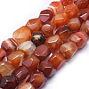 Natural Banded Agate/Striped Agate Beads Strands G-I245-33-1