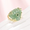 Natural Green Aventurine Cuff Rings GG-CBA5FCC-04G-07-2