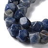 Natural Sodalite Star Cut Round Beads Strands G-M418-C05-01-4