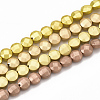 Electroplate Non-magnetic Synthetic Hematite Beads Strands G-T114-18-1