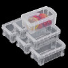 Transparent Plastic Stackable Mini Organizer Bead Containers with Locking Lid CON-WH0123-31E-8