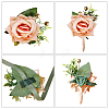 CRASPIRE 2Pcs 2 Style Cloth Flower Boutonniere Brooch AJEW-CP0001-58C-3