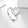 Hollow 304 Stainless Steel Finger Rings WGF195D-01-3