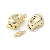 Rack Plating Brass Micro Pave Clear Cubic Zirconia Box Clasps KK-U052-18G-2