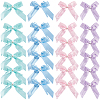 40Pcs 4 Colors Bowknot Polyester Ornament Accessories DIY-SP0004-80-1