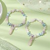 2Pcs 2 Style Natural Mixed Gemstone Chips Stretch Bracelets Set BJEW-JB11066-2