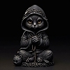 Halloween Resin Cat Mage Figurines PW-WG10268-01-1