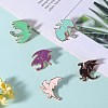 5Pcs 5 Style Dragon Enamel Pin JEWB-SZ0001-97-4