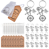 Compass Airplane Earth Suitcase Tibetan Style Alloy Pendant Keychain KEYC-PH01482-1