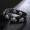 Leather Cord Bracelets PW-WG59864-01-1