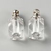 Glass Bottle Locket Pendants GLAA-WH0033-64-1