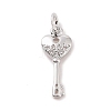 Brass Micro Pave Cubic Zirconia Pendants KK-C012-11P-1