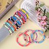 12Pcs 12 Color Polymer Clay Heishi Surfer Stretch Bracelets Set BJEW-SW00123-5