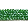 Opaque Solid Color Electroplate Glass Beads Strands EGLA-A039-P4mm-A08-1