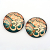 Yoga Theme Glass Cabochons X-GGLA-L011-25mm-23-1