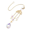 Faceted Glass Sun Catcher Pendant Decorations LS-AJEW-A037-13G-1