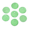 Spray Painted Natural Capiz Shell Disc Charms BSHE-T014-02E-1