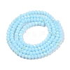 Electroplate Opaque Solid Color Glass Beads Strands EGLA-A044-P1mm-L06-2