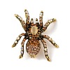 Holloween Spider Alloy Rhinestone Brooches JEWB-S023-02B-1