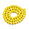 Electroplate Opaque Solid Color Glass Beads Strands LS-EGLA-A044-P8mm-L04-3