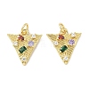 Brass Micro Pave Cubic Zirconia Pendants KK-Z120-23G-1