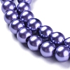 Baking Painted Pearlized Glass Pearl Round HY-XCP0001-02-3