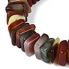 Natural Agate(Dyed & Heated) Square Heishi Beaded Stretch Bracelets for Unisex BJEW-Q101-04-3