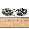 Tibetan Style 304 Stainless Steel Spring Gate Rings FIND-Z046-06AS-07-4