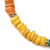 Dyed Natural Freshwater Shell Nuggets Beaded Chakra Anklets AJEW-AN00745-4