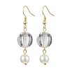 Acrylic Faceted Round Dangle Earrings EJEW-JE05833-1