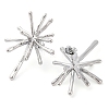 304 Stainless Steel Snowflake Stud Earrings for Women EJEW-U023-03P-3