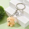 Resin Dog Pendant Keychain KEYC-JKC00564-03-3